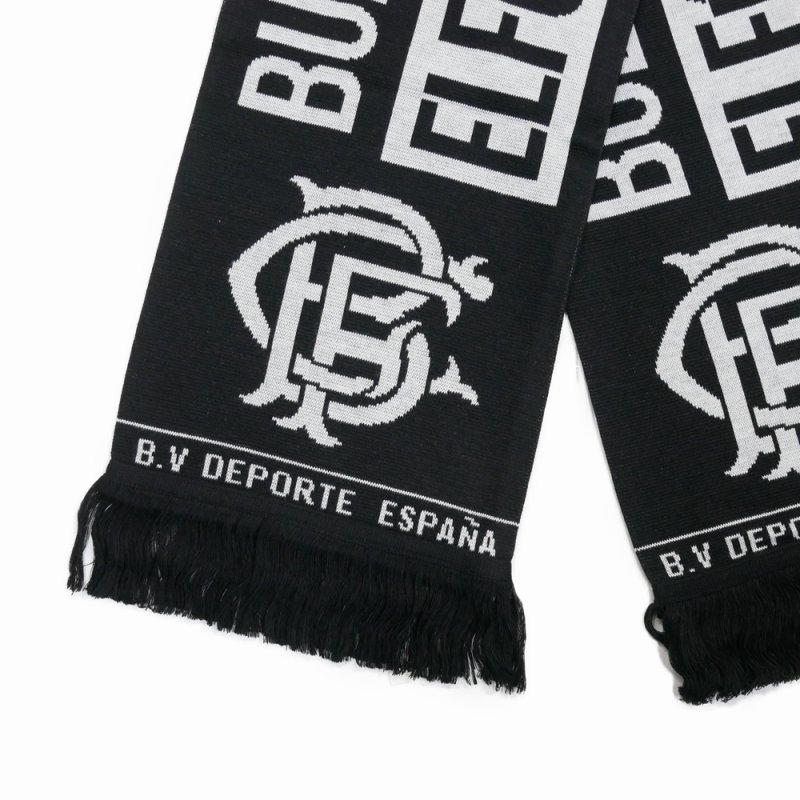 画像2: BUENA VISTA/BFC soccor stole（BLACK）［フットボールマフラー-25秋冬］