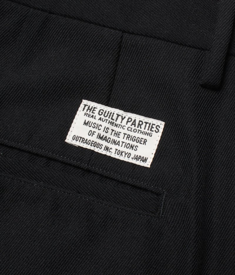画像3: WACKO MARIA/DOUBLE PLEATED WOOL TROUSERS（BLACK）［ツータックウールトラウザース-25秋冬］