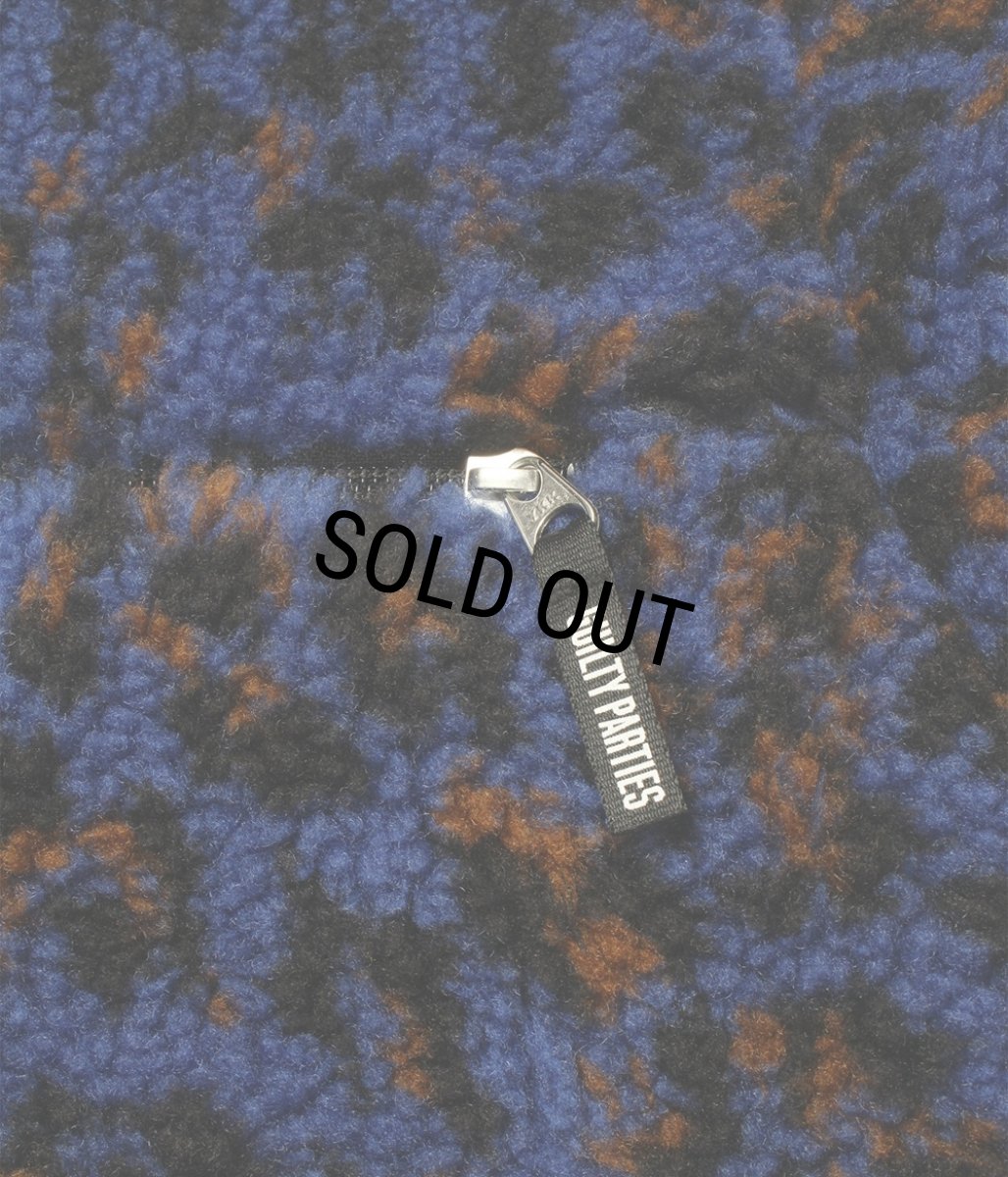 画像4: WACKO MARIA/REVERSIBLE LEOPARD BOA FLEECE JACKET（BLUE）［リバーシブルレオパードボアフリースJKT-25秋冬］ (4)