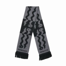 画像1: BUENA VISTA/Snake soccor stole（BLACK）［フットボールマフラー-25秋冬］ (1)