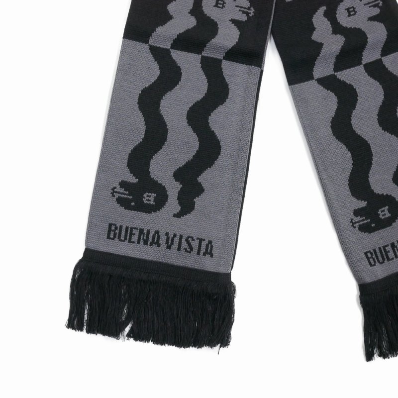 画像2: BUENA VISTA/Snake soccor stole（BLACK）［フットボールマフラー-25秋冬］