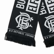 画像2: BUENA VISTA/BFC soccor stole（BLACK）［フットボールマフラー-25秋冬］ (2)