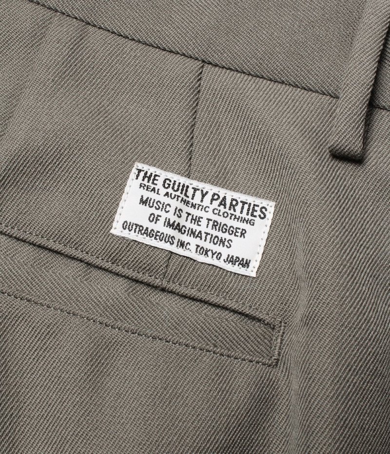 画像3: WACKO MARIA/DOUBLE PLEATED WOOL TROUSERS（GRAY）［ツータックウールトラウザース-25秋冬］