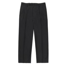 画像2: WACKO MARIA/DOUBLE PLEATED WOOL TROUSERS（BLACK）［ツータックウールトラウザース-25秋冬］ (2)