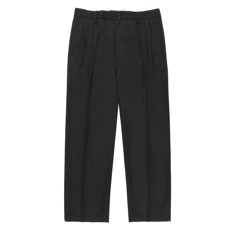 画像2: WACKO MARIA/DOUBLE PLEATED WOOL TROUSERS（BLACK）［ツータックウールトラウザース-25秋冬］