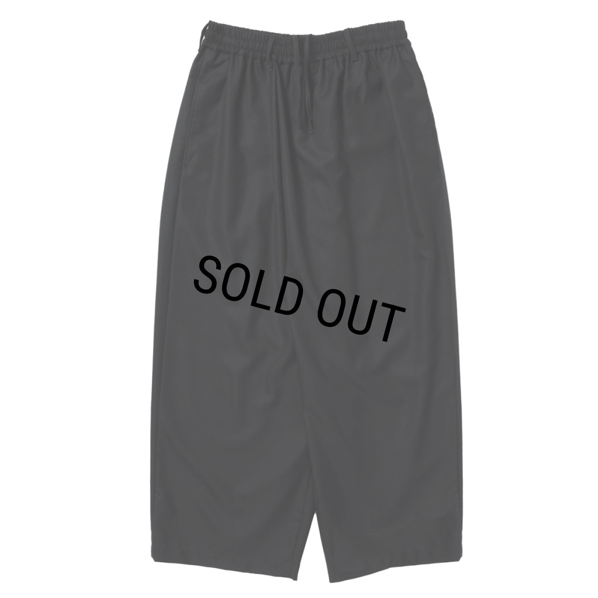 画像1: COOTIE PRODUCTIONS/TECHWOOL Wrap Wide Easy Trousers（Black）［ラップワイドイージートラウザース-25秋冬］ (1)