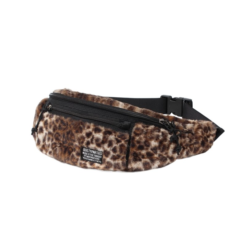 画像1: WACKO MARIA/SPEAK EASY / LEOPARD FAUX FUR WAIST BAG（BEIGE）［レオパードファーウエストバッグ-25秋冬］