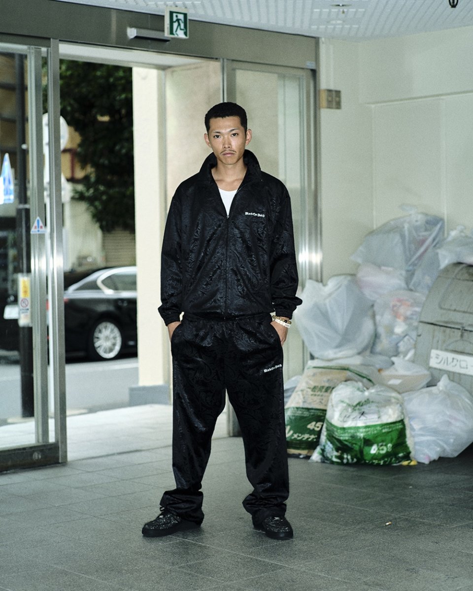 画像3: BlackEyePatch/PAISLEY EMBOSSED TRACK JACKET(BLACK) (3)