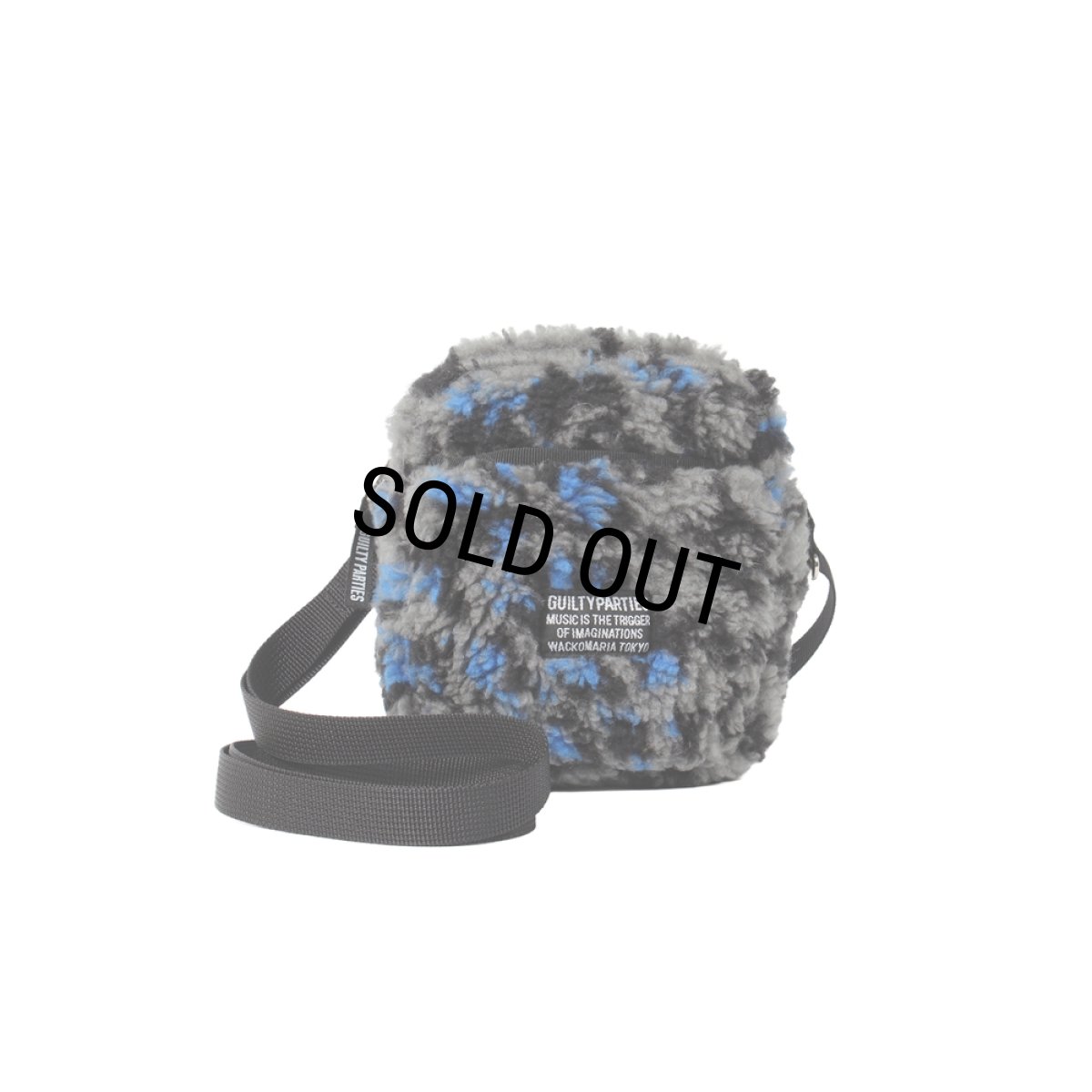 画像1: WACKO MARIA/SPEAK EASY / LEOPARD BOA FLEECE SHOULDER MINI BAG（GRAY）［レオパードボアフリースショルダーミニバッグ-25秋冬］ (1)