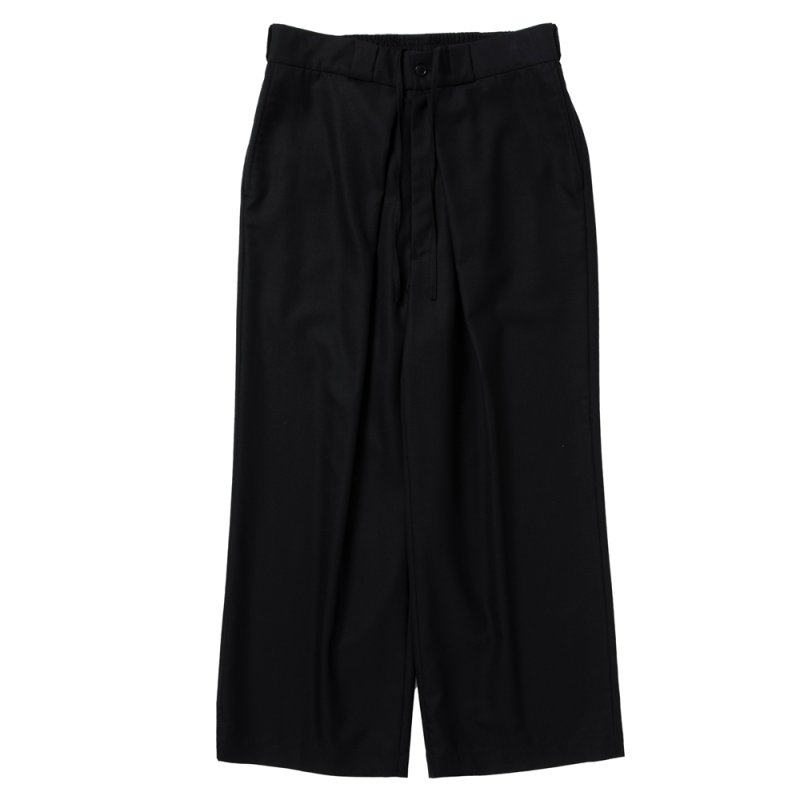 画像1: COOTIE PRODUCTIONS/TECHWOOL Intuck Wide Easy Trousers（Black）［インタックワイドイージートラウザース-25秋冬］