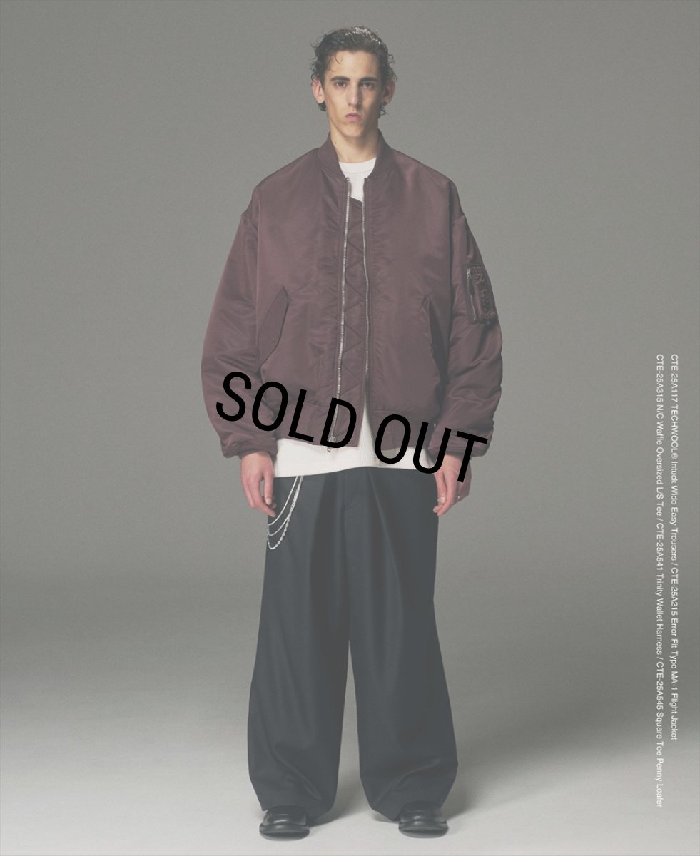 画像8: COOTIE PRODUCTIONS/TECHWOOL Intuck Wide Easy Trousers（Black）［インタックワイドイージートラウザース-25秋冬］ (8)