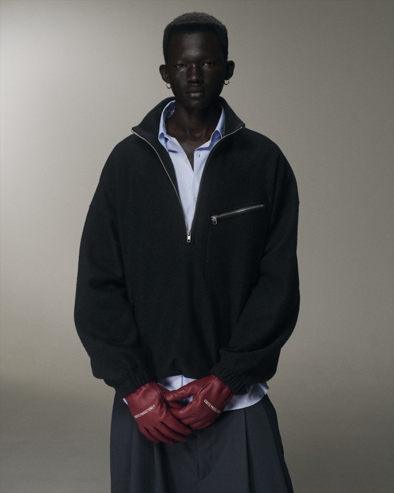 画像3: COOTIE PRODUCTIONS/W/N Fleece Half Zip Top（Black）［フリースハーフジップトップ-25秋冬］