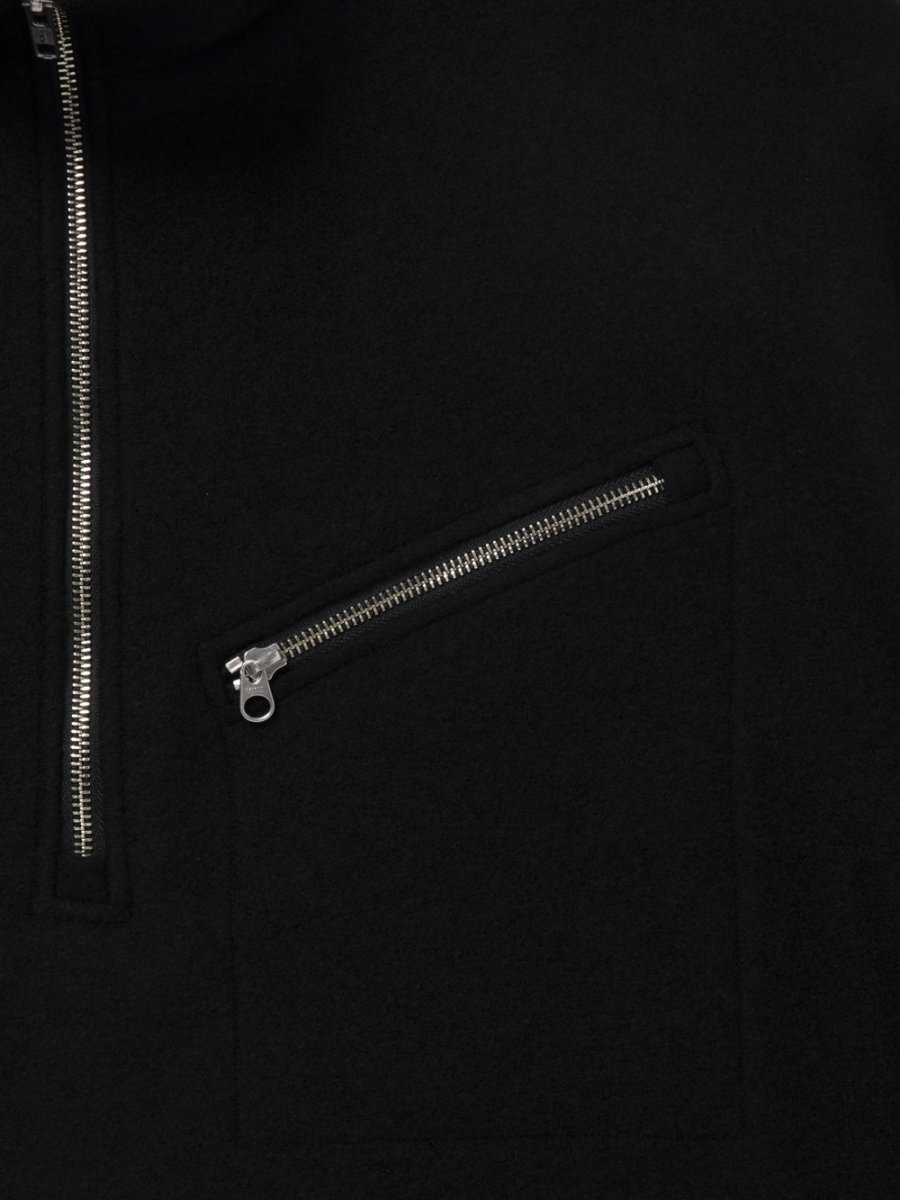 画像4: COOTIE PRODUCTIONS/W/N Fleece Half Zip Top（Black）［フリースハーフジップトップ-25秋冬］ (4)