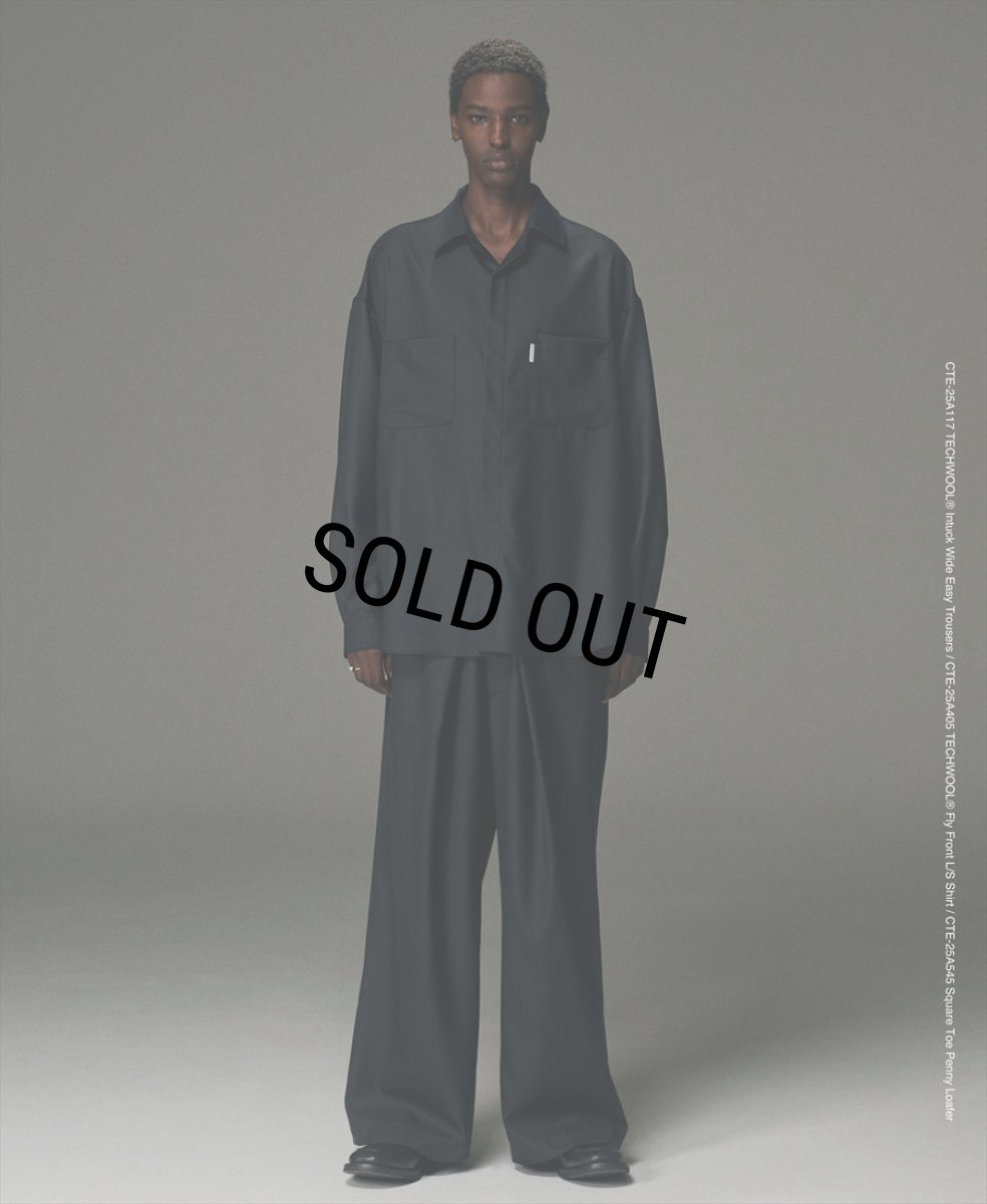 画像7: COOTIE PRODUCTIONS/TECHWOOL Intuck Wide Easy Trousers（Black）［インタックワイドイージートラウザース-25秋冬］ (7)