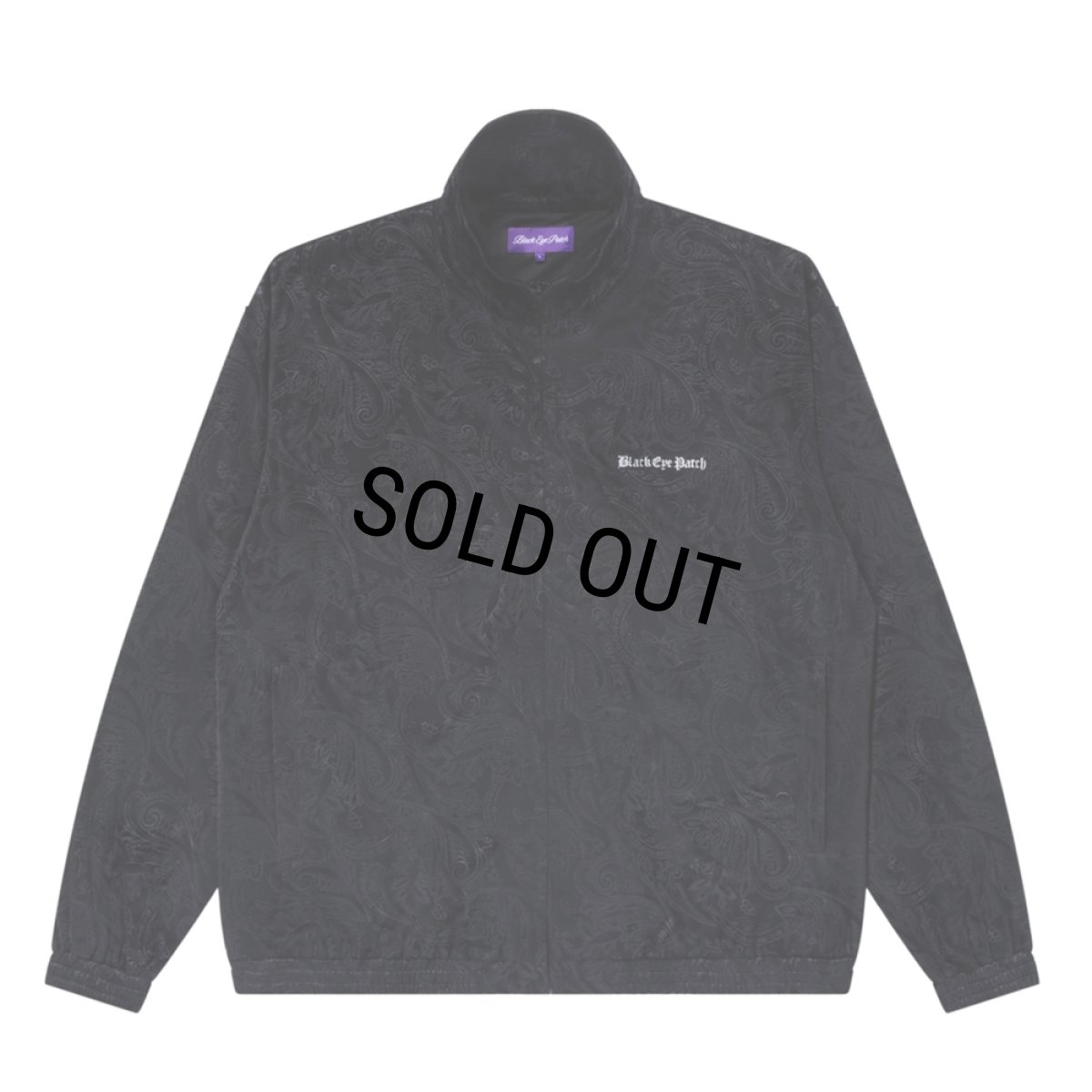 画像1: BlackEyePatch/PAISLEY EMBOSSED TRACK JACKET（BLACK） (1)