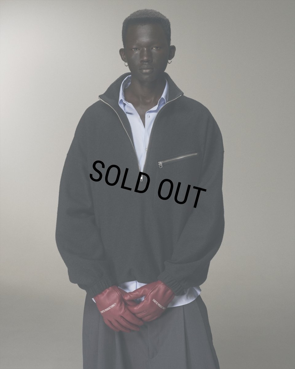 画像7: COOTIE PRODUCTIONS/W/N Fleece Half Zip Top（Black）［フリースハーフジップトップ-25秋冬］ (7)