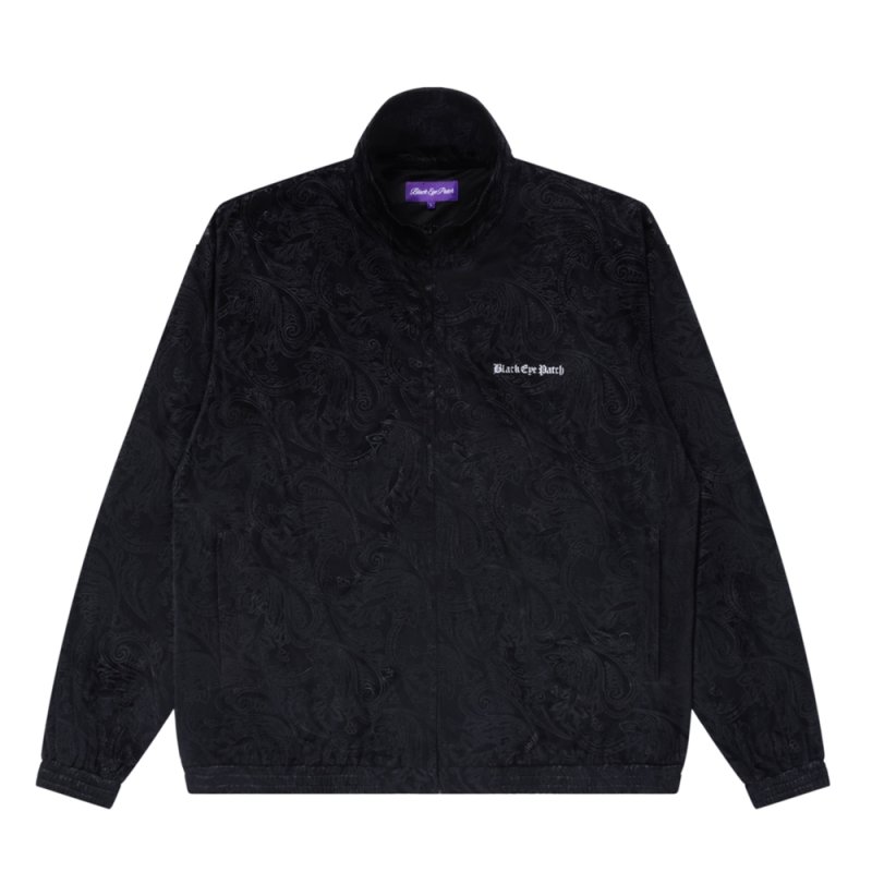 画像1: BlackEyePatch/PAISLEY EMBOSSED TRACK JACKET(BLACK)