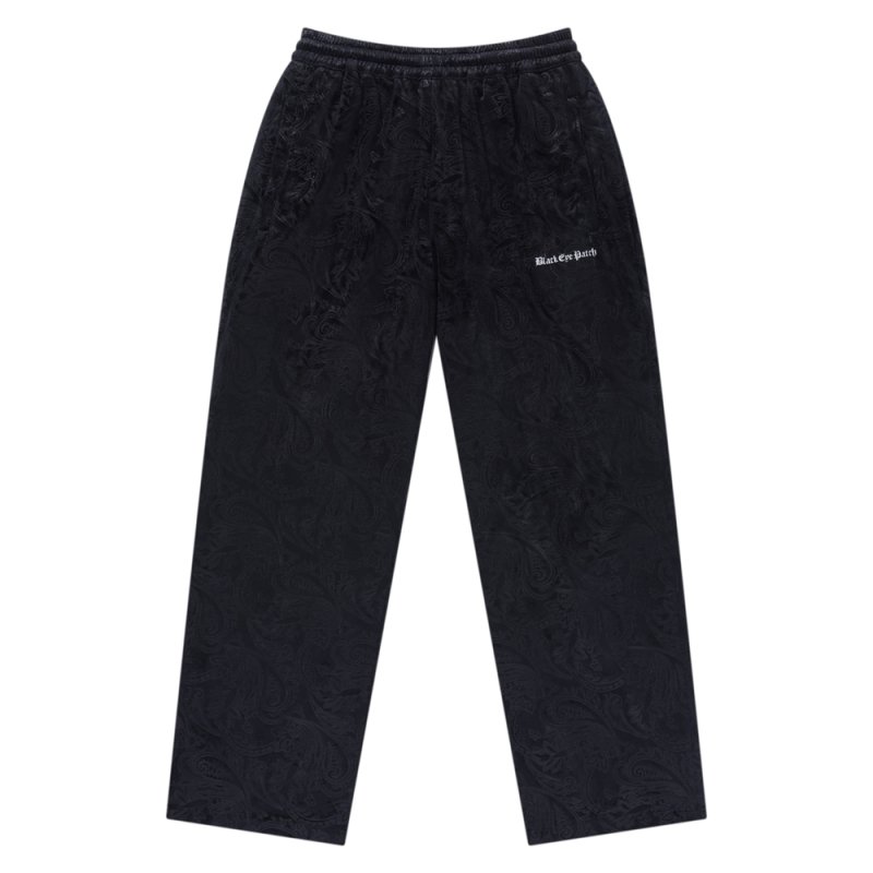 画像1: BlackEyePatch/PAISLEY EMBOSSED TRACK PANTS（BLACK）