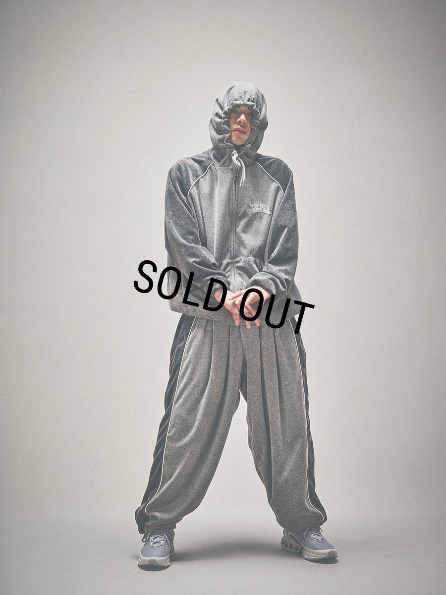 画像4: 【30%OFF】TIGHTBOOTH/VELOUR PIPING HOODED JKT（Black）［ベロアパイピングフードJKT-25秋冬］ (4)