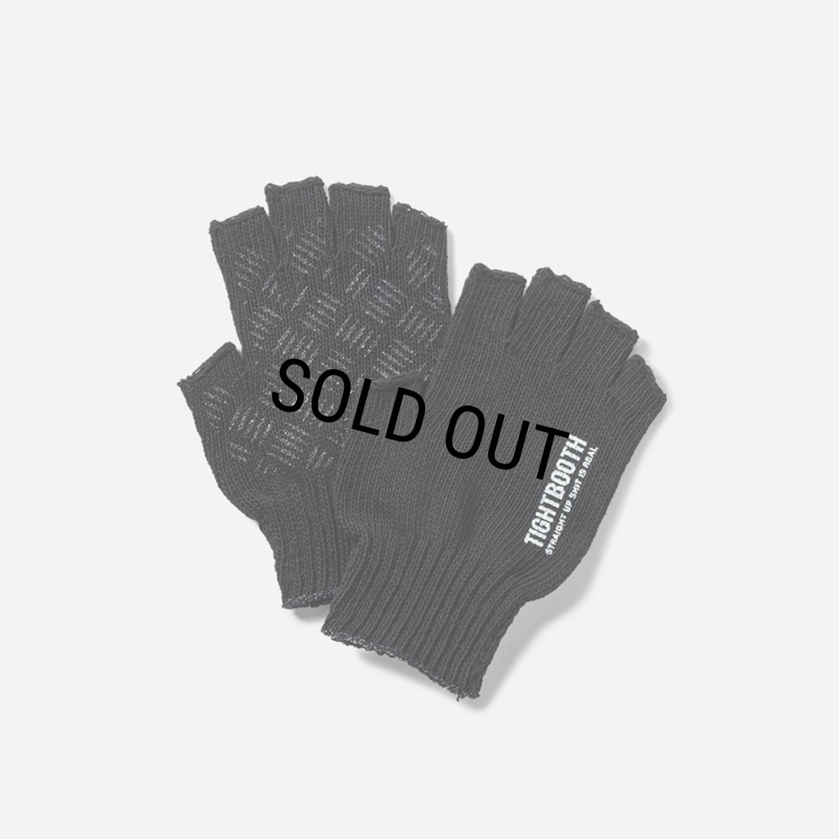 画像1: TIGHTBOOTH/LOGO FINGERLESS GLOVE（Black）［フィンガーレスグローブ-25秋冬］ (1)