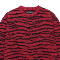 画像2: WACKO MARIA/TIGER MOHAIR JACQUARD KNIT SWEATER（RED）［タイガーモヘアセーター-25秋冬］ (2)