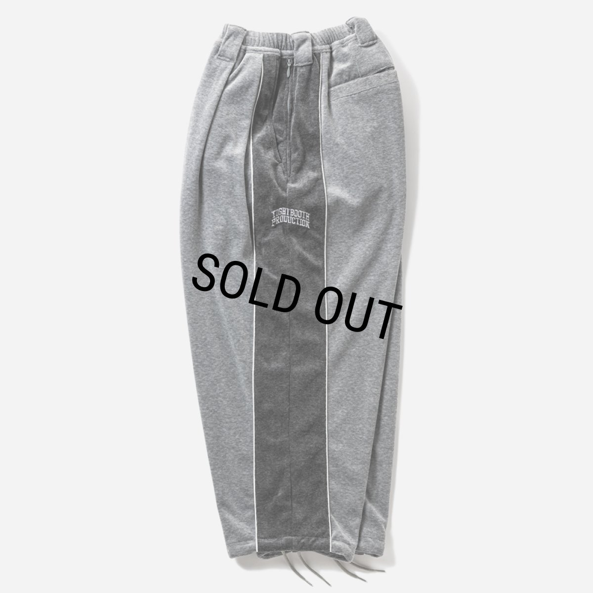 画像2: 【20%OFF】TIGHTBOOTH/VELOUR PIPING BALLOON PANTS（Grey）［ベロアパイピングバルーンパンツ-25秋冬］ (2)