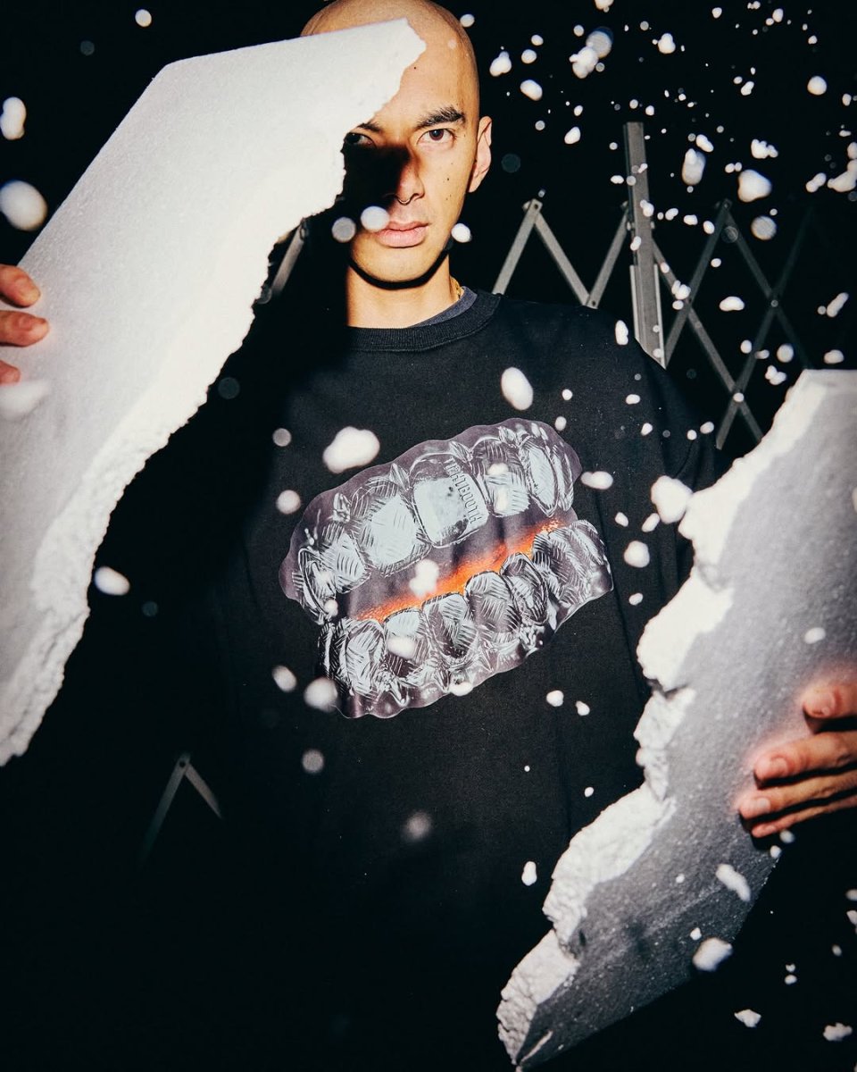 画像5: TIGHTBOOTH/GRILLS CREW SWEAT（Black）［グリルズクルースウェット-25秋冬］ (5)