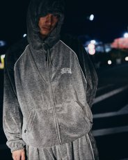 画像10: TIGHTBOOTH/VELOUR PIPING HOODED JKT（Grey）［ベロアパイピングフードJKT-25秋冬］ (10)