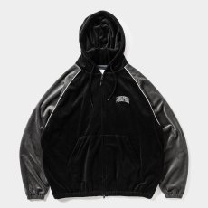 画像1: TIGHTBOOTH/VELOUR PIPING HOODED JKT（Black）［ベロアパイピングフードJKT-25秋冬］ (1)