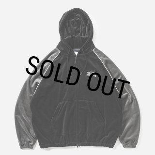 30%OFF】TIGHTBOOTH/VELOUR PIPING HOODED JKT（Black）［ベロア