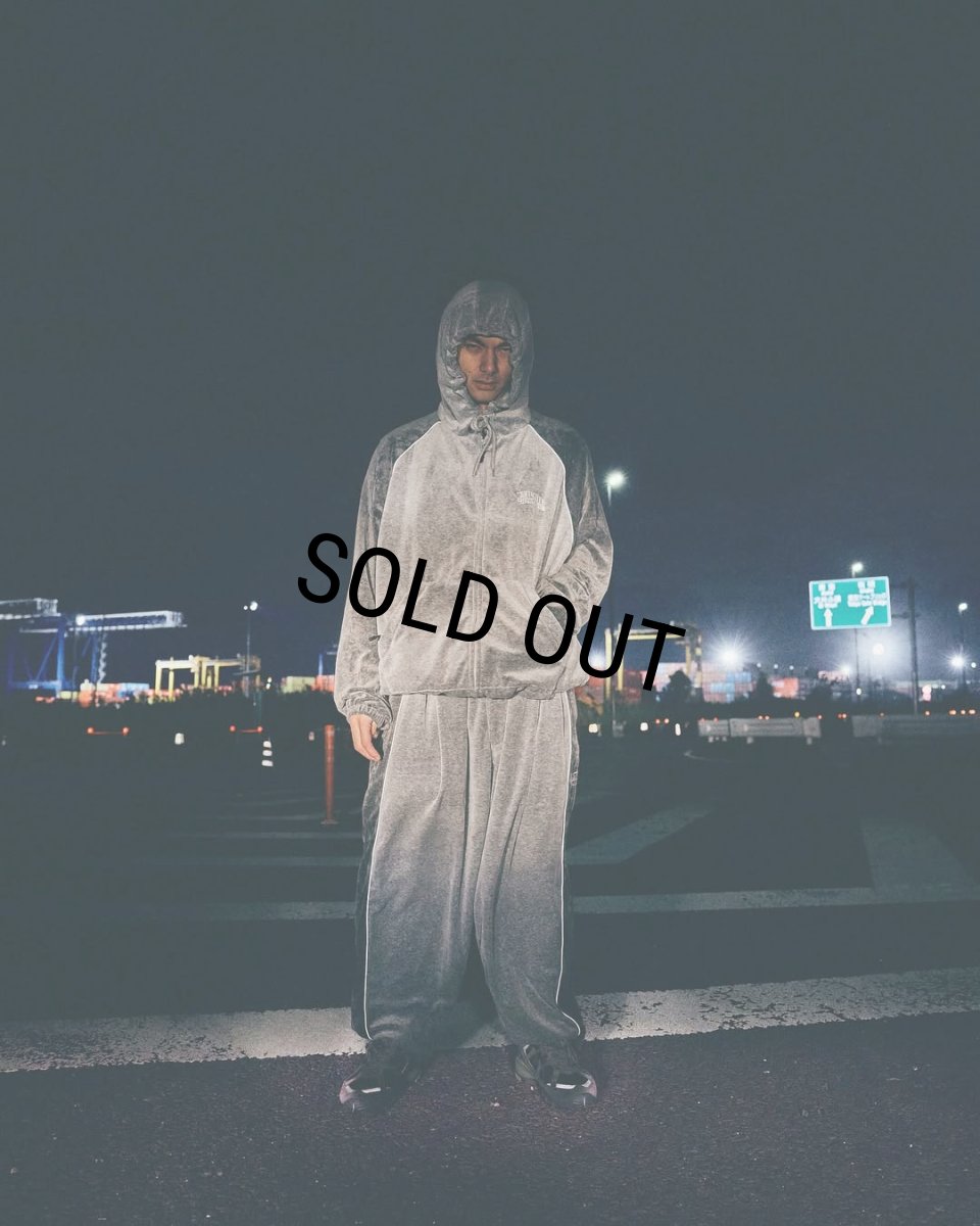 画像3: 【30%OFF】TIGHTBOOTH/VELOUR PIPING HOODED JKT（Black）［ベロアパイピングフードJKT-25秋冬］ (3)