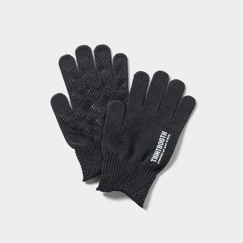画像1: TIGHTBOOTH/LOGO GLOVE（Black）［グローブ-25秋冬］