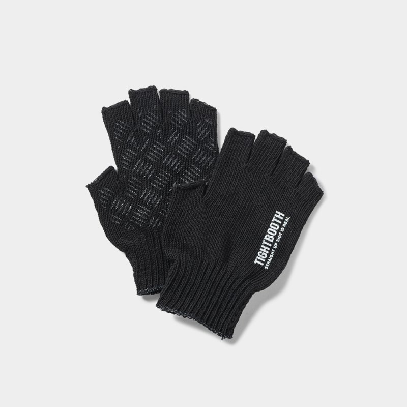 画像1: TIGHTBOOTH/LOGO FINGERLESS GLOVE（Black）［フィンガーレスグローブ-25秋冬］