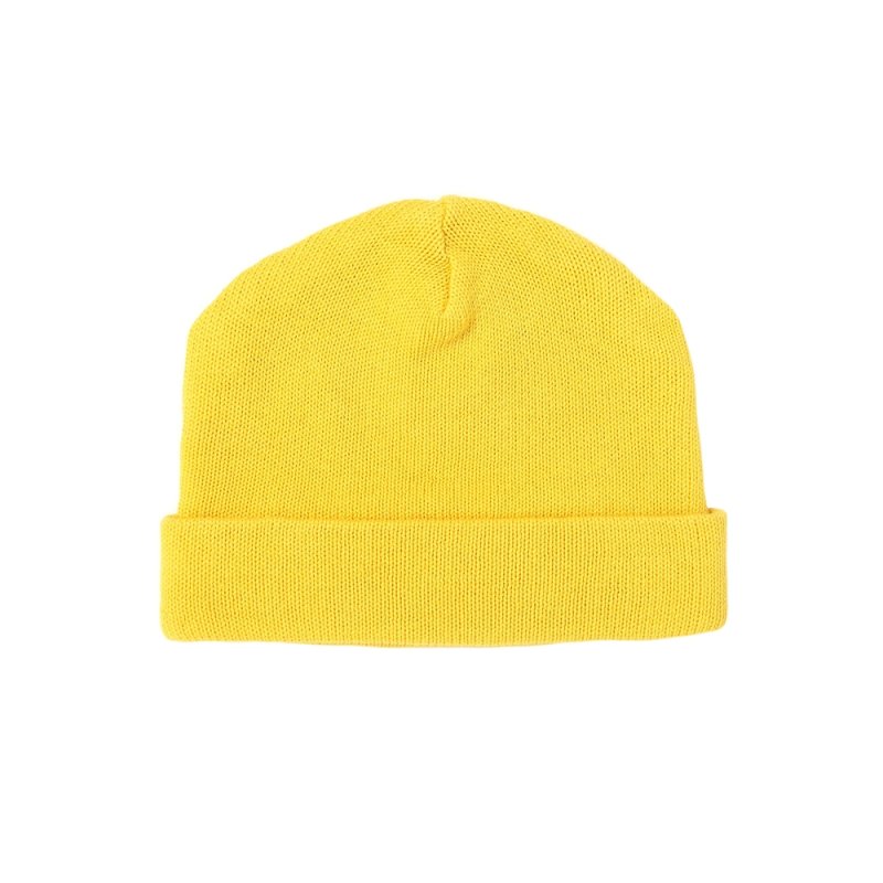 画像2: PORKCHOP/SQUARE WAPPEN BEANIE CAP（YELLOW）［スクエアワッペンビーニーキャップ-25秋冬］