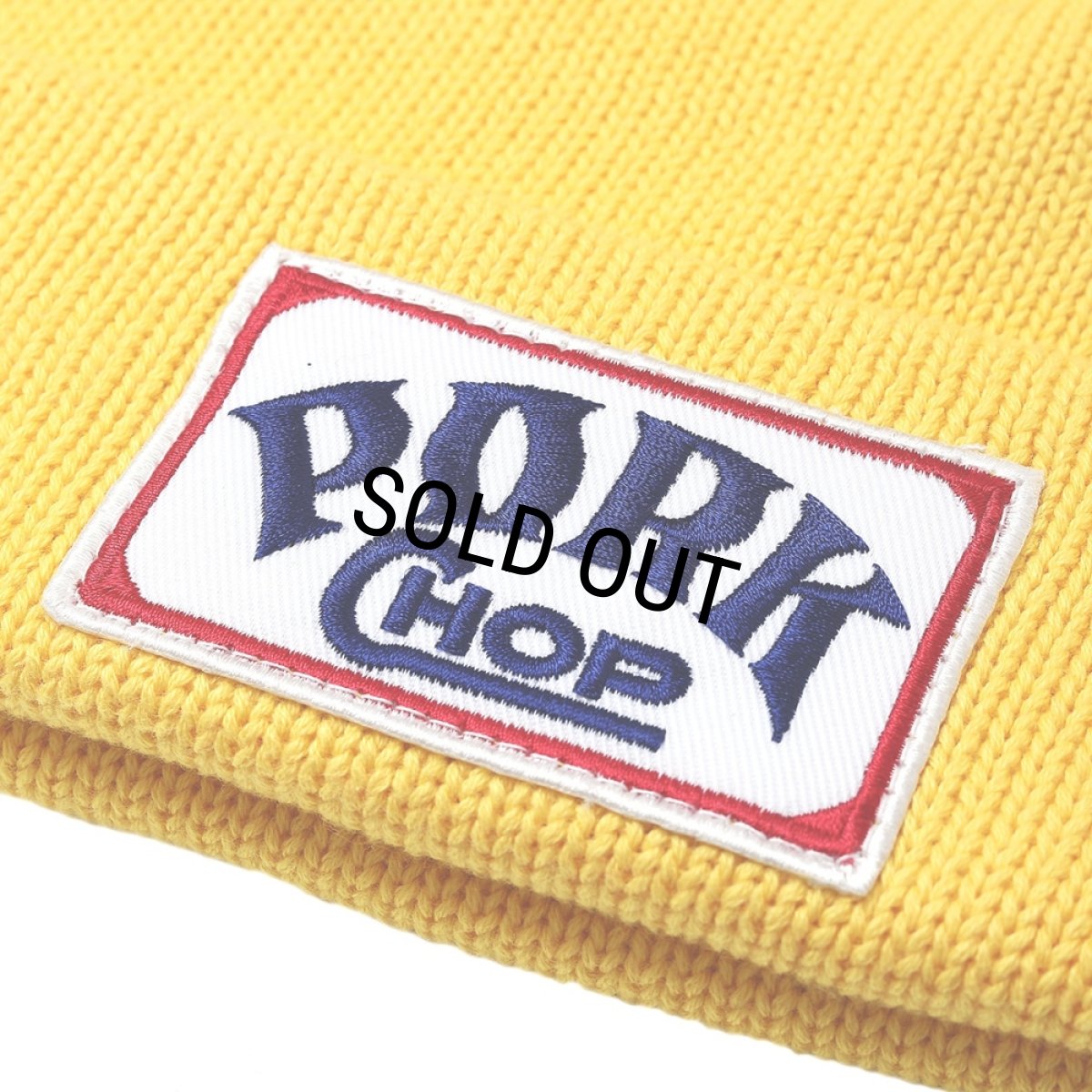 画像3: PORKCHOP/SQUARE WAPPEN BEANIE CAP（YELLOW）［スクエアワッペンビーニーキャップ-25秋冬］ (3)