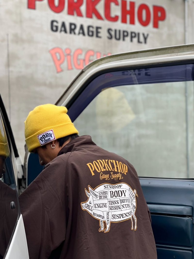 画像3: PORKCHOP/SQUARE WAPPEN BEANIE CAP（YELLOW）［スクエアワッペンビーニーキャップ-25秋冬］