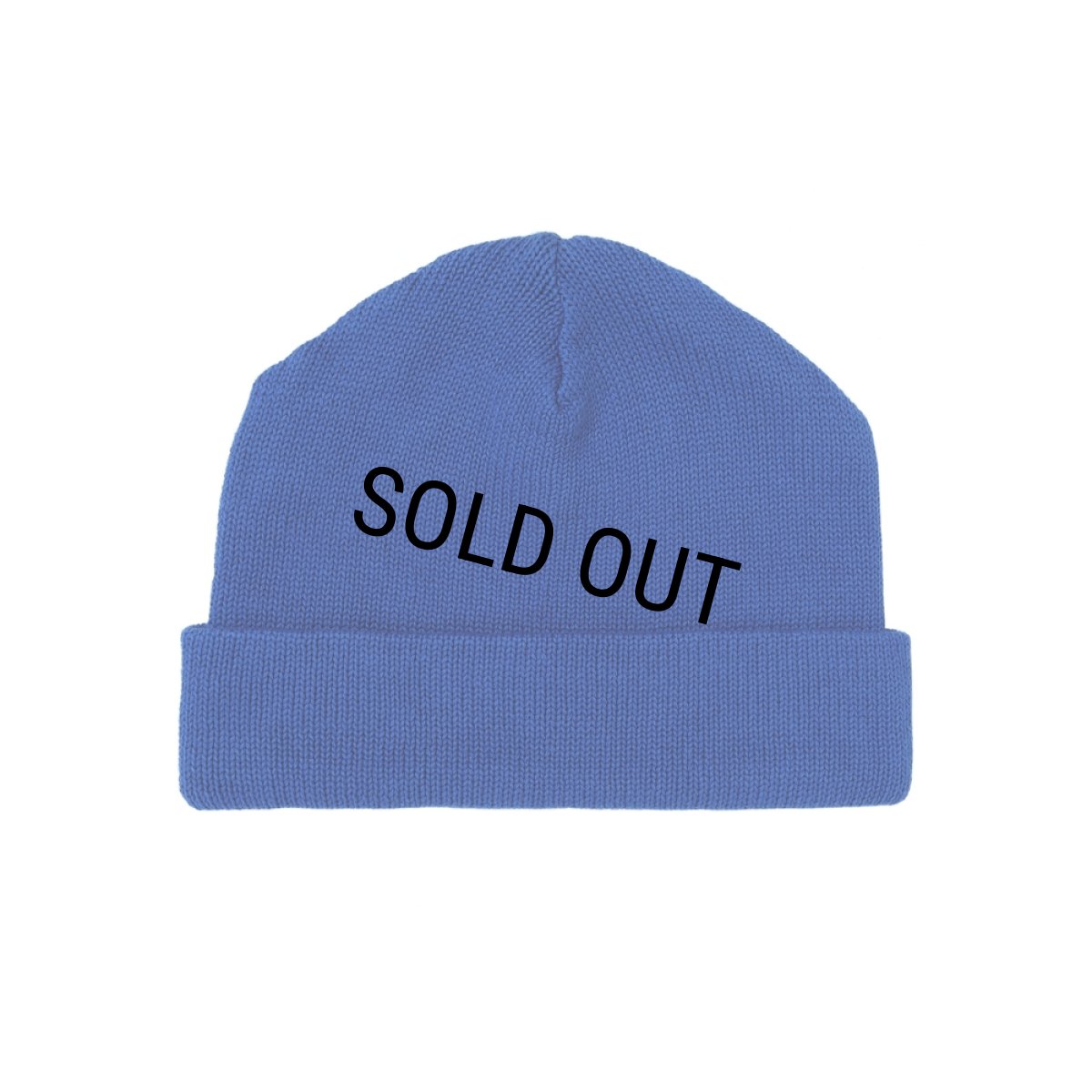 画像2: PORKCHOP/SQUARE WAPPEN BEANIE CAP（BLUE）［スクエアワッペンビーニーキャップ-25秋冬］ (2)