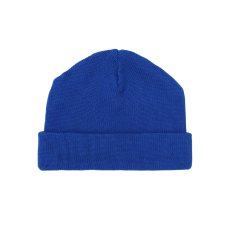 画像2: PORKCHOP/SQUARE WAPPEN BEANIE CAP（BLUE）［スクエアワッペンビーニーキャップ-25秋冬］ (2)