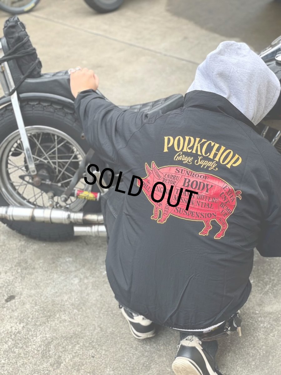 画像8: PORKCHOP/PORK BACK NYLON JKT（BLACK）［ポークバックナイロンJKT-25秋冬］ (8)