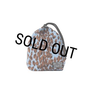 WACKO MARIA/LEOPARD DRAWSTRING BAG（BLUE）［レオパードドロー