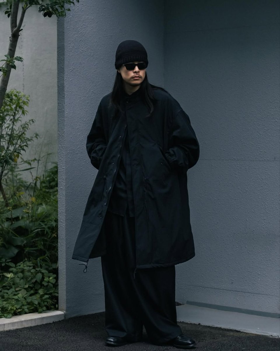 画像8: COOTIE PRODUCTIONS/N/C Tassar Type M-51 Coat（Black）［M-51コート-25秋冬］ (8)