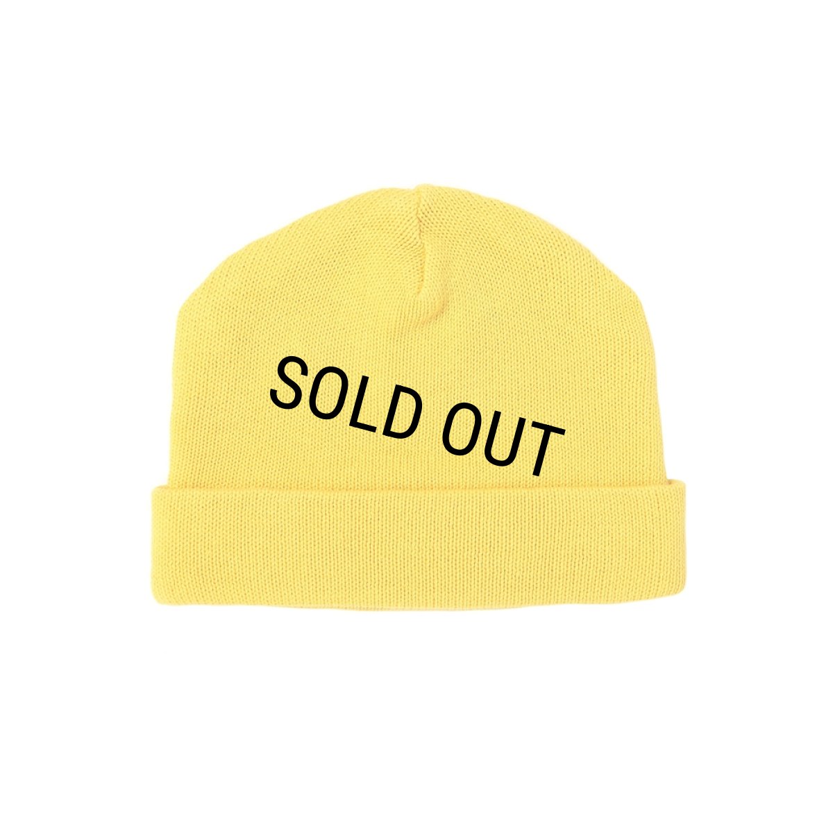 画像2: PORKCHOP/SQUARE WAPPEN BEANIE CAP（YELLOW）［スクエアワッペンビーニーキャップ-25秋冬］ (2)
