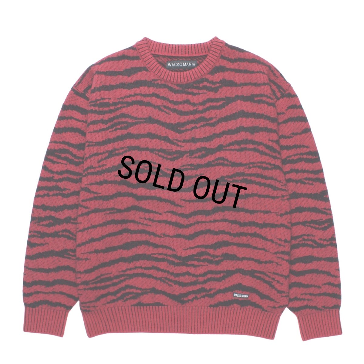 画像1: WACKO MARIA/TIGER MOHAIR JACQUARD KNIT SWEATER（RED）［タイガーモヘアセーター-25秋冬］ (1)
