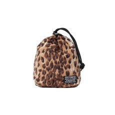 画像1: WACKO MARIA/LEOPARD DRAWSTRING BAG（BEIGE）［レオパードドローストリングバッグ-25秋冬］ (1)