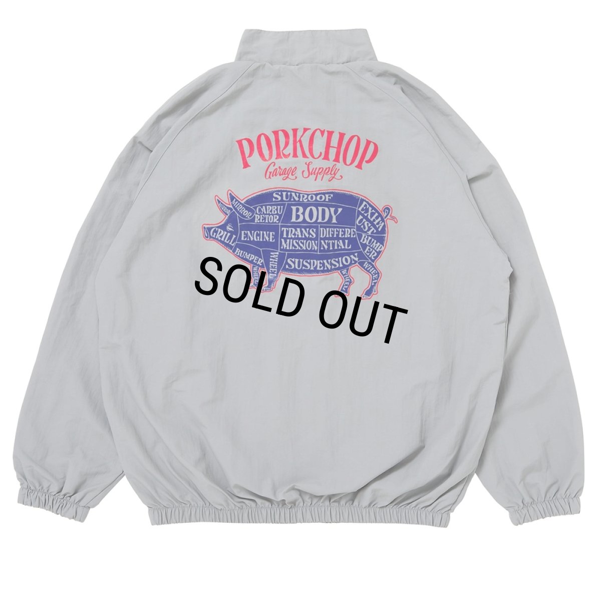 画像1: PORKCHOP/PORK BACK NYLON JKT（GRAY）［ポークバックナイロンJKT-25秋冬］ (1)