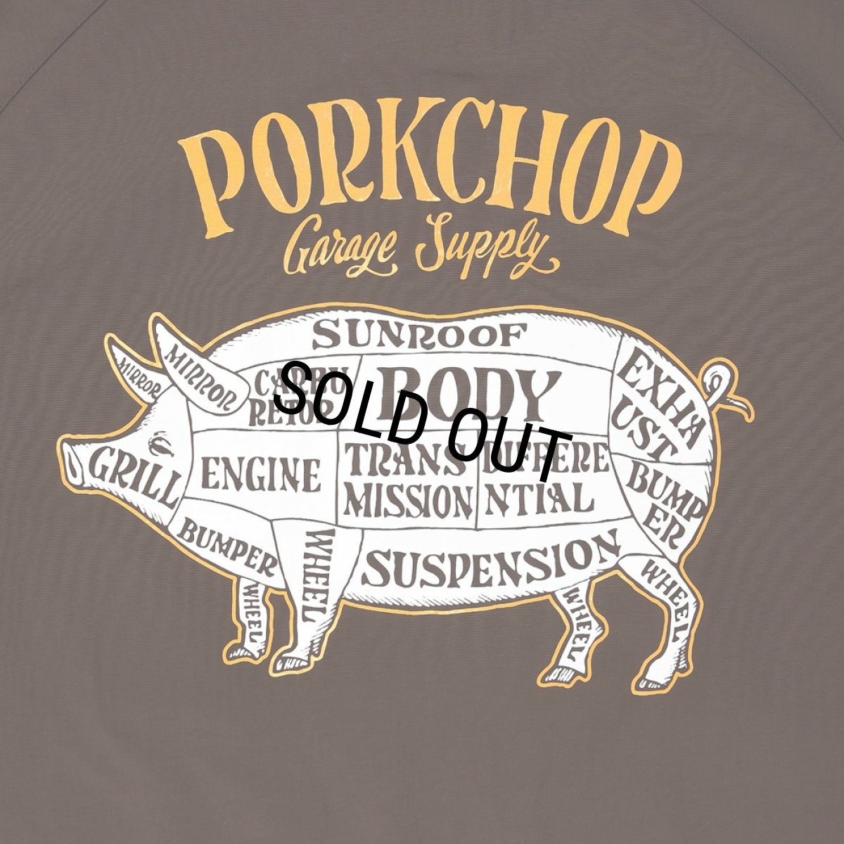画像7: PORKCHOP/PORK BACK NYLON JKT（DARK BROWN）［ポークバックナイロンJKT-25秋冬］ (7)
