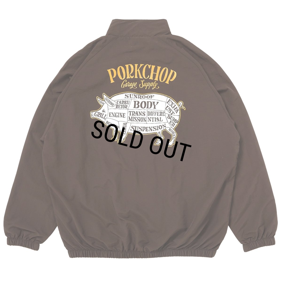 画像1: PORKCHOP/PORK BACK NYLON JKT（DARK BROWN）［ポークバックナイロンJKT-25秋冬］ (1)