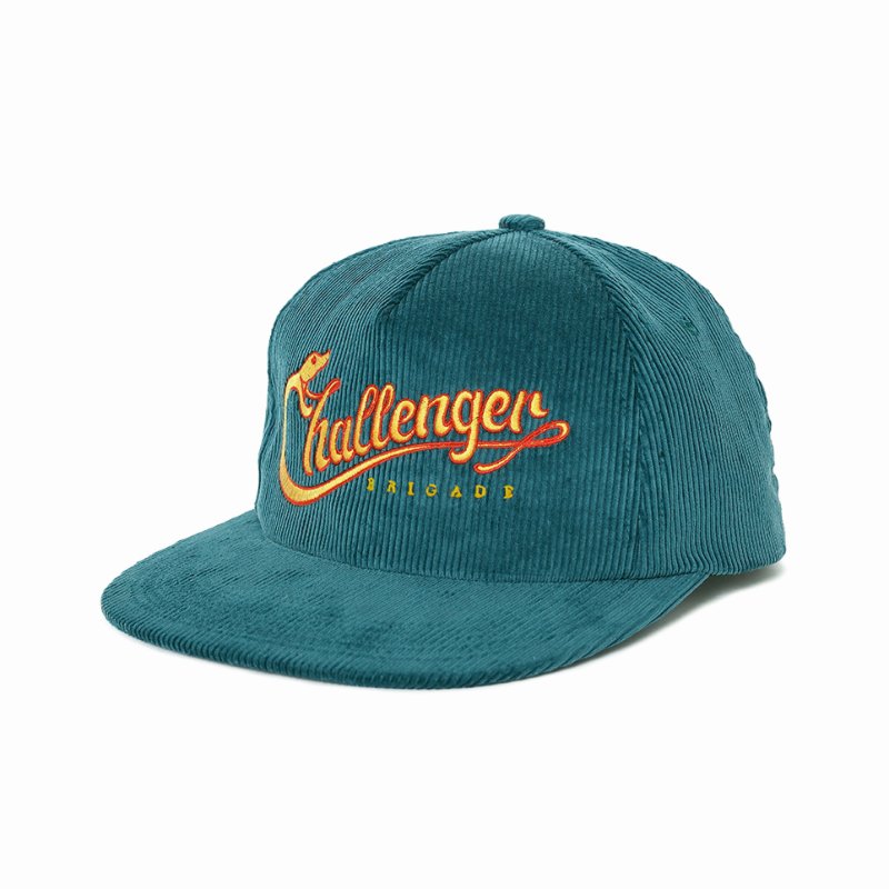 画像1: CHALLENGER/SNAKING LOGO CAP（GREEN）［スネーキングロゴキャップ-25秋冬］