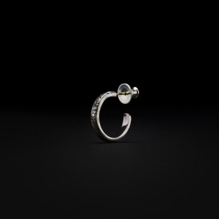 ANTIDOTE BUYERS CLUB/Engraved Hoop Small Earring（Silver） - JONAS