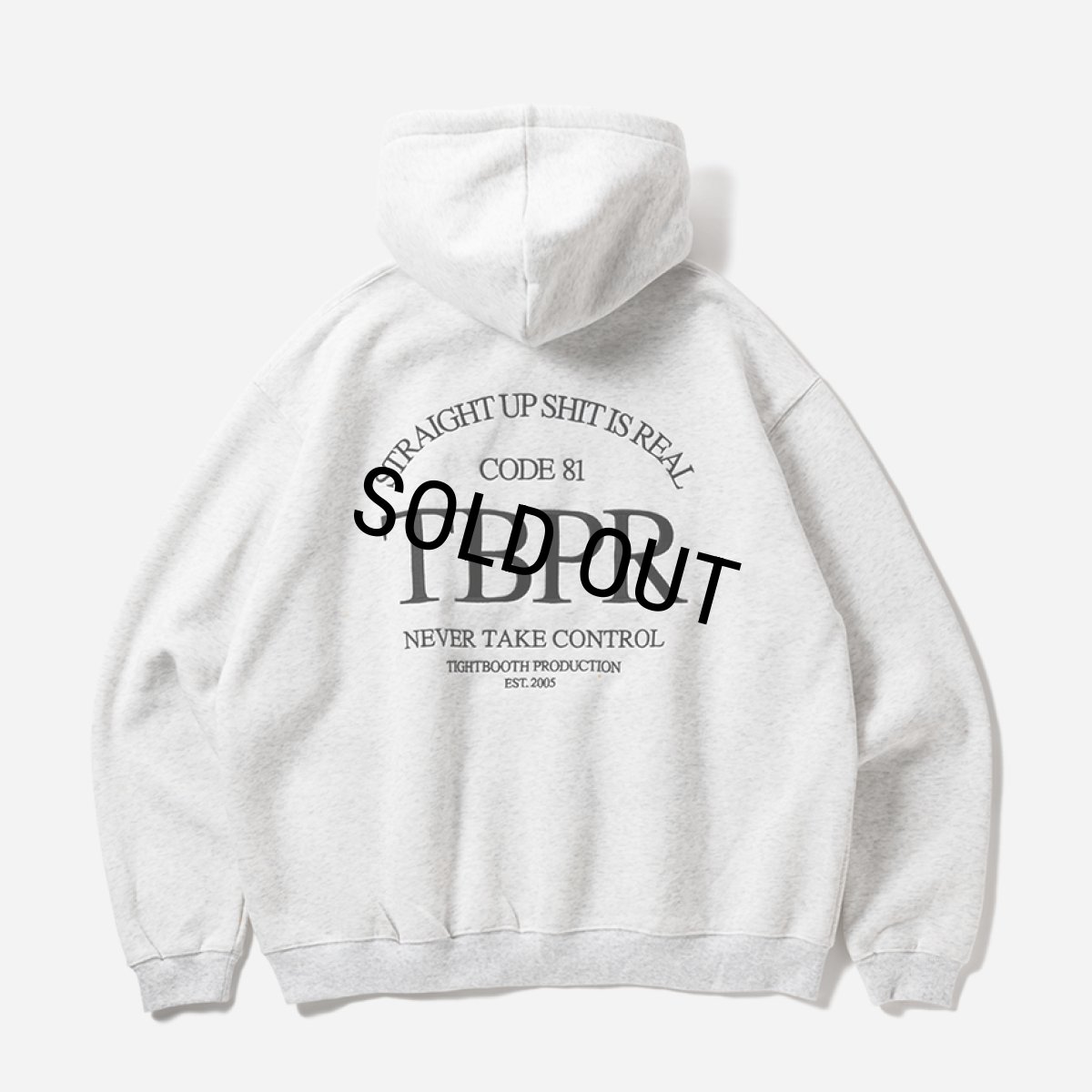 画像1: 【20%OFF】TIGHTBOOTH/STRAIGHT UP HOODIE（Ash）［ストレートアップフーディー-25秋冬］ (1)